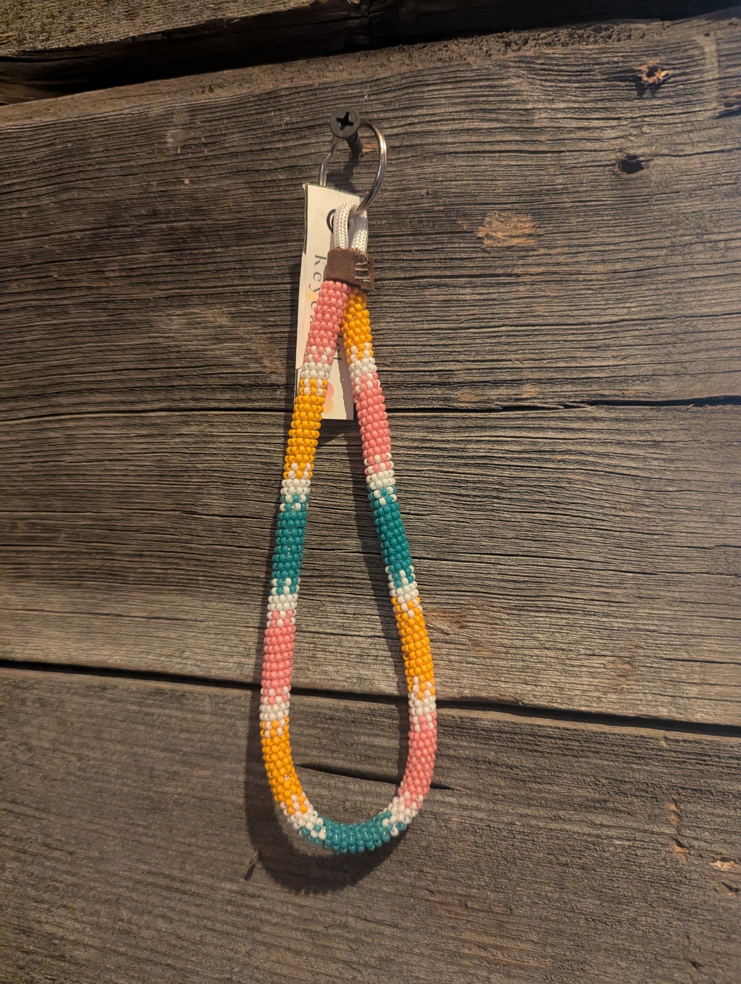 Southwestern Brights Beaded Wristlet Keychain