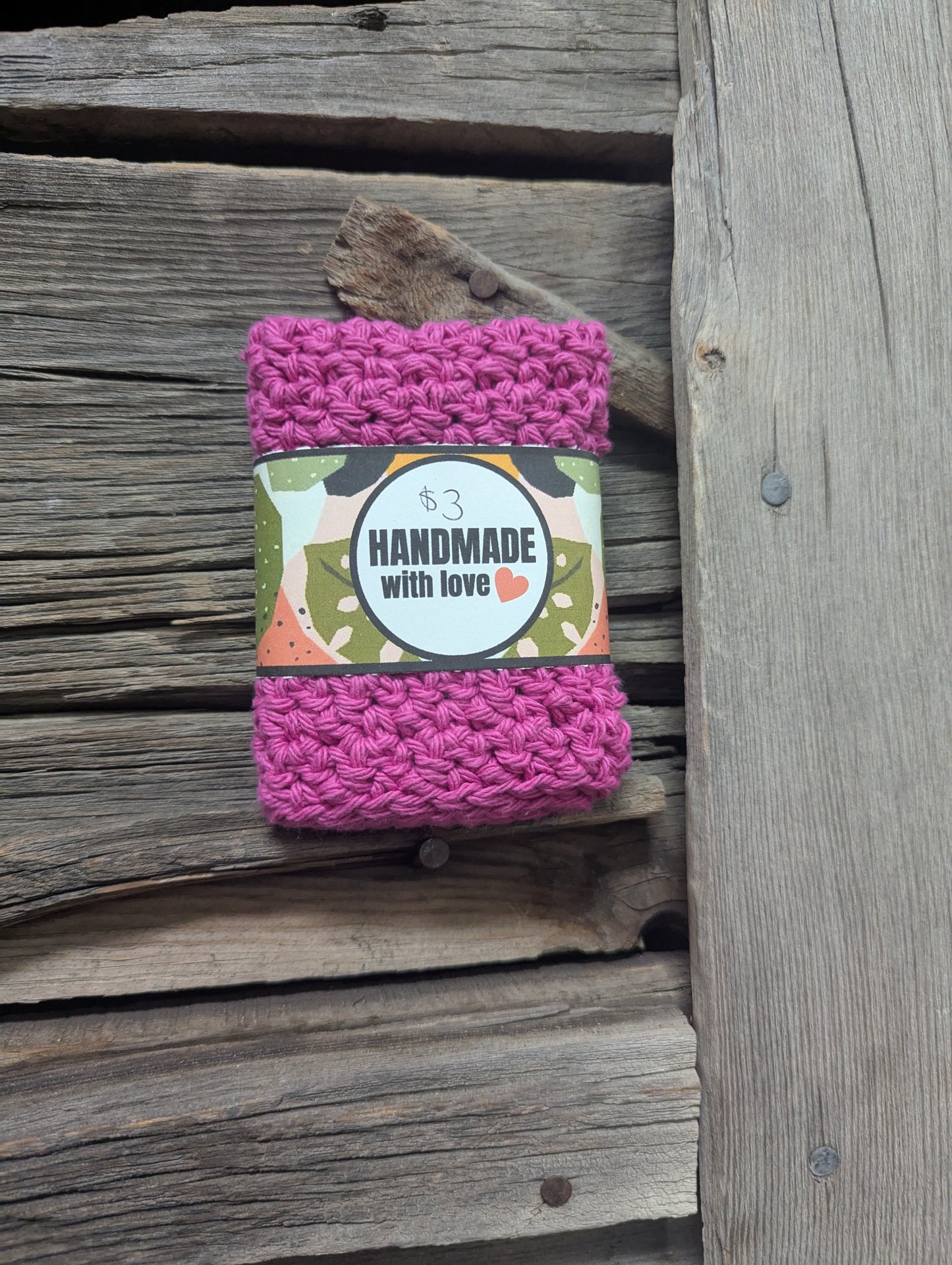 Hot Pink Dishcloth