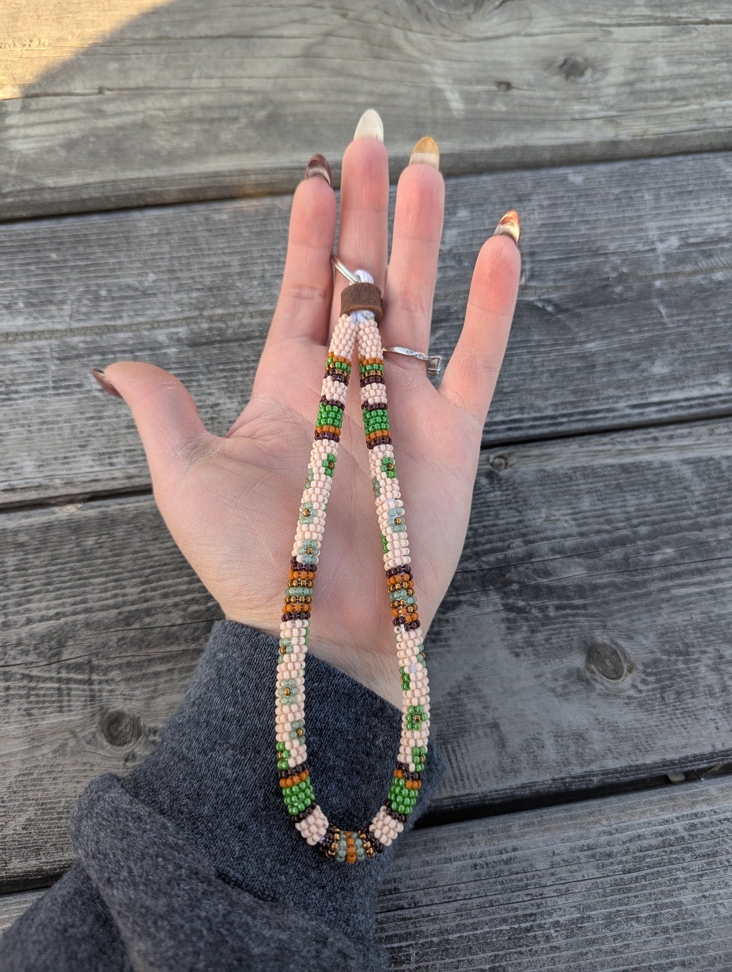 Blossom Beaded Wristlet Keychain