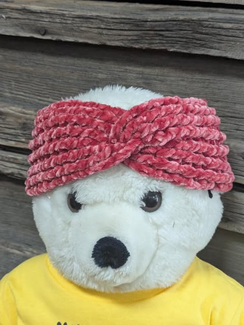 Dark Pink Velvet Child Headband