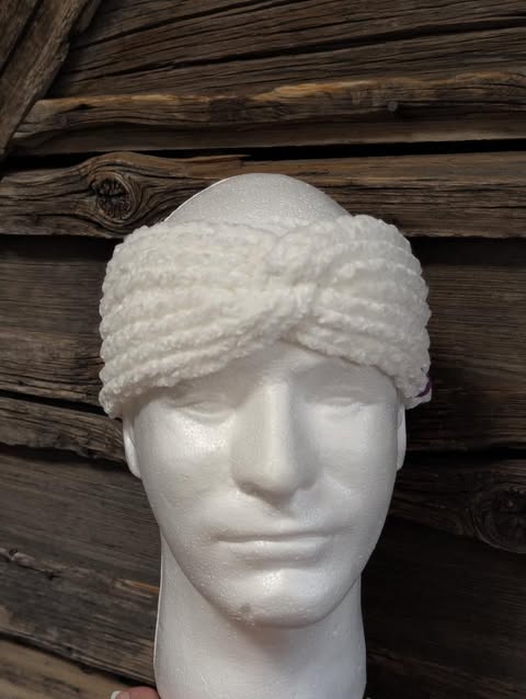 White Adult Velvet Headband