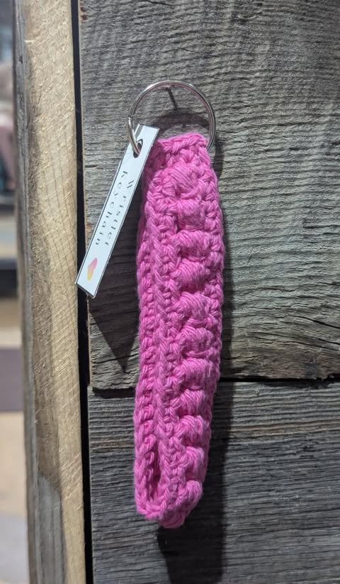 Pink Crocheted Wristlet