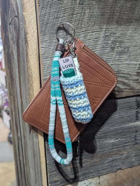 Blue/White Chapstick Holder