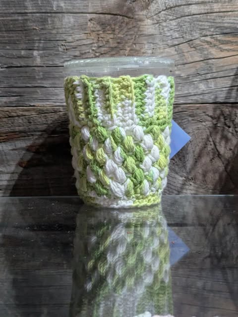 Green/White Cup Cozy