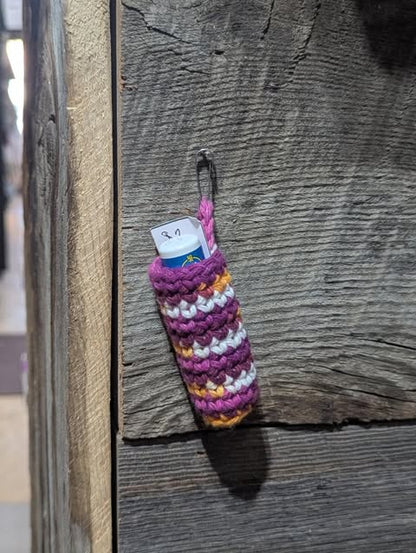 Purple/White/Gold Chapstick Holder