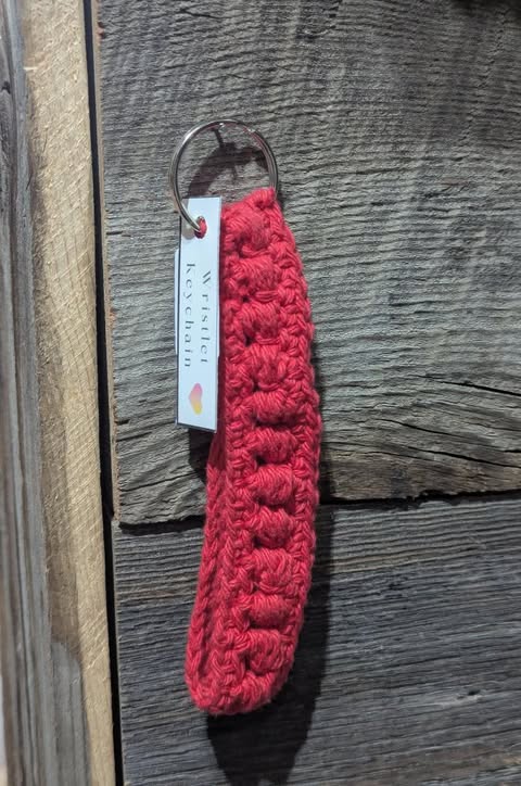Red Crocheted Wristlet