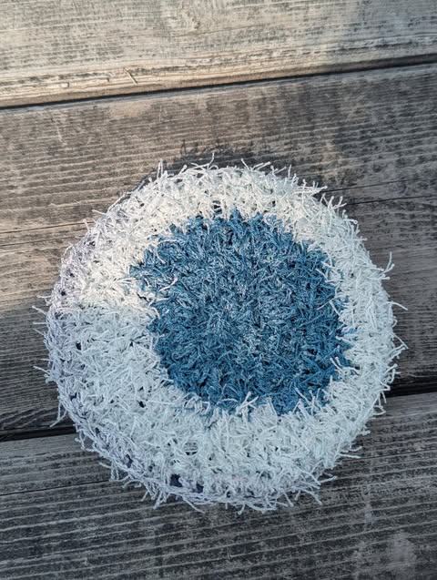 Dark Purple/ White/ Aqua Scrubby Buddy