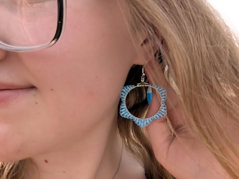The Blues Zigzag Hoops