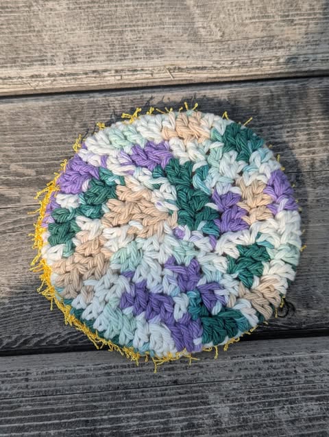 Yellow/ Purple/White/ Tan Scrubby Buddy