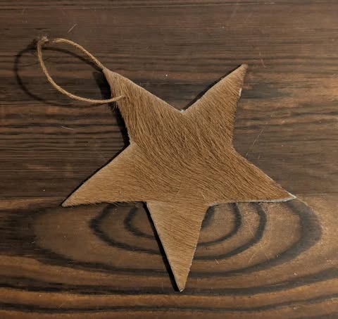 Star Genuine Cowhide Ornament