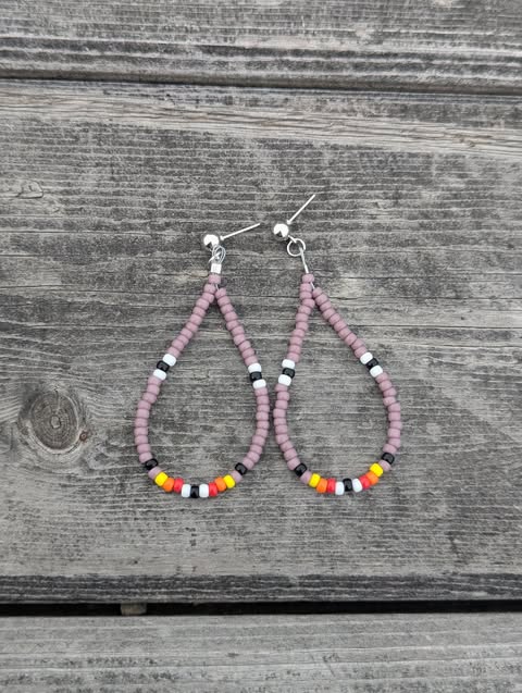 Orchid Teardrop Earrings