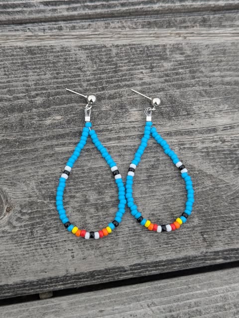 Light Blue Teardrop Earrings