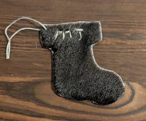 MT Stocking Genuine Cowhide Ornament