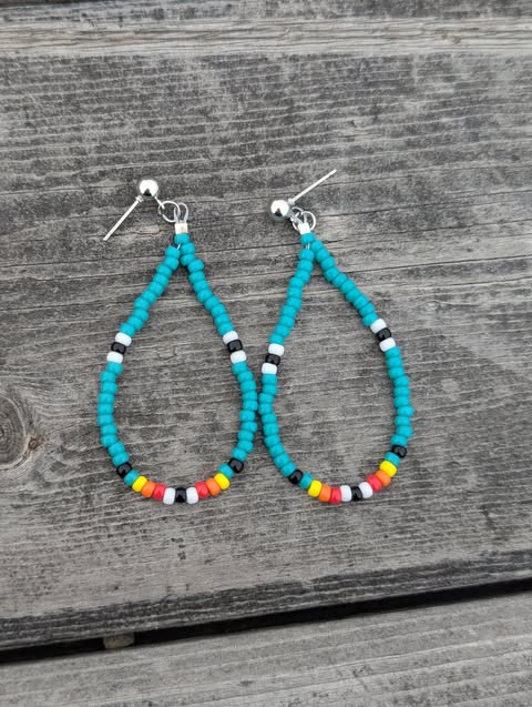 Maroon Teardrop Earrings