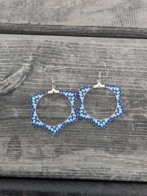 The Blues Zigzag Hoops