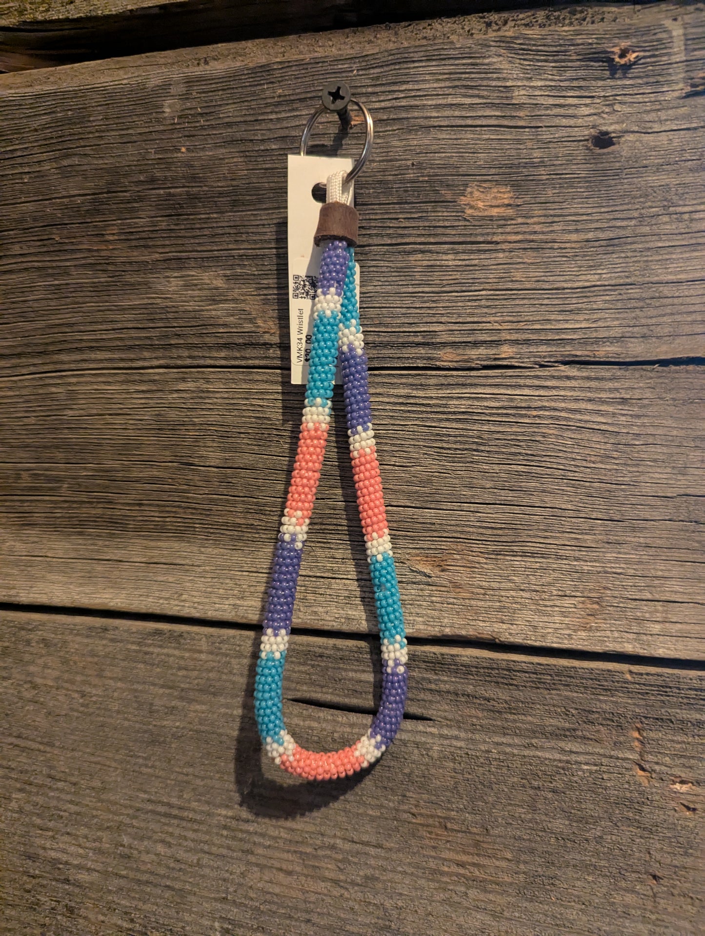 Big Sky Sunset Beaded Wristlet Keychain