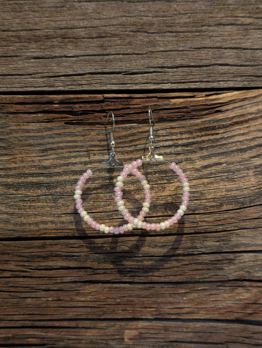 Blushing Pearl Mini Hoops