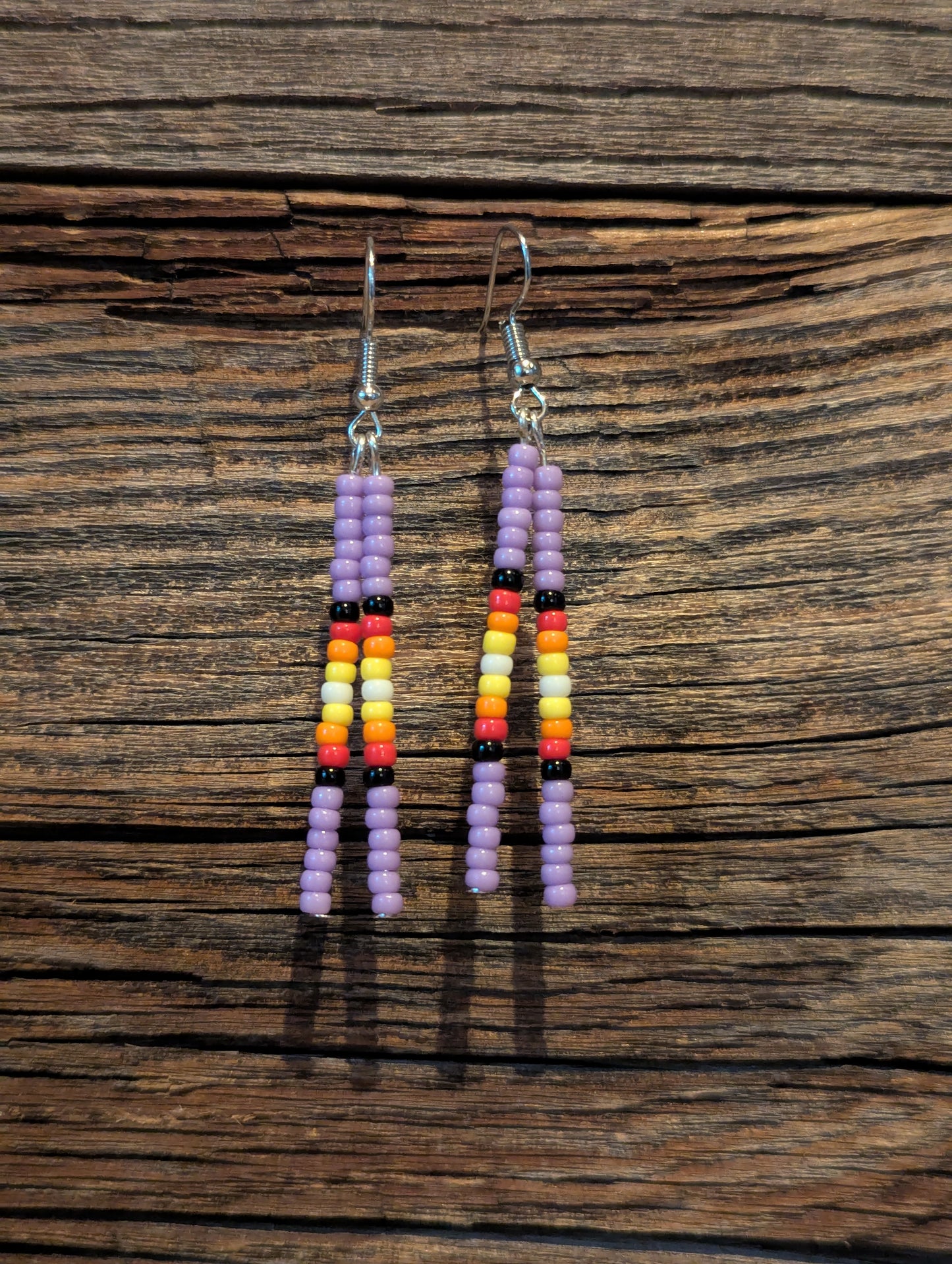 Evening Fire Double Pin Earrings