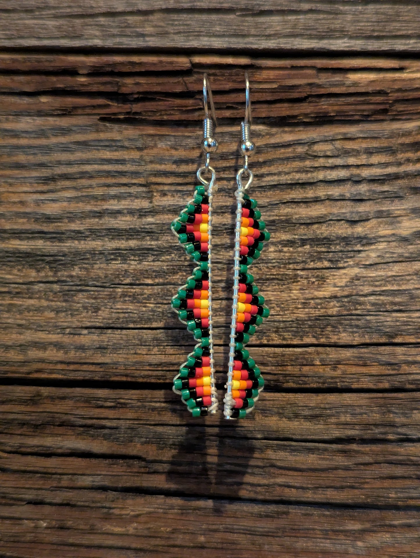 Forest Firefly Zigzag Earrings