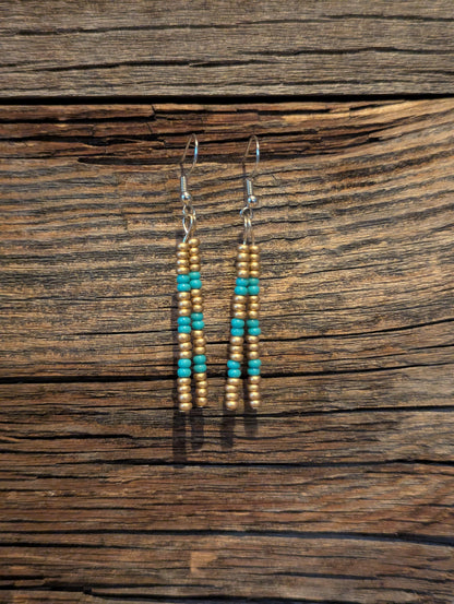 Gold Rush Double Pin Earrings
