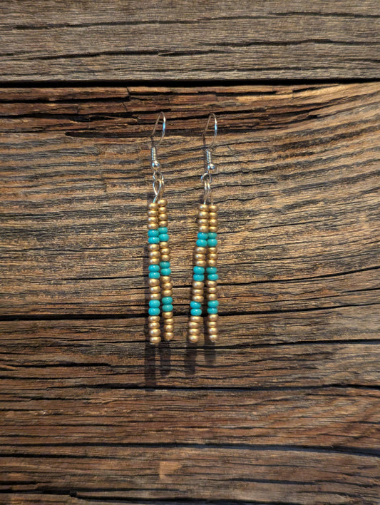 Gold Rush Double Pin Earrings