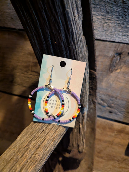 Lavender Sunrise Big Hoops