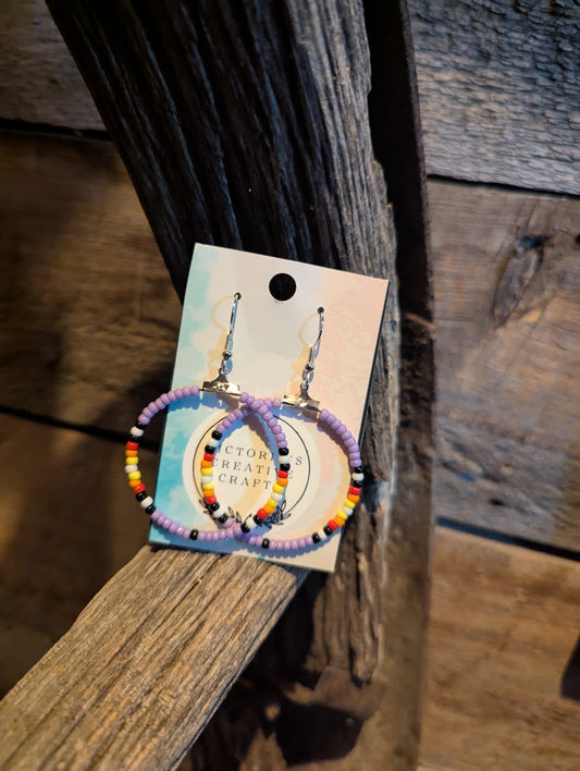 Lavender Sunrise Big Hoops