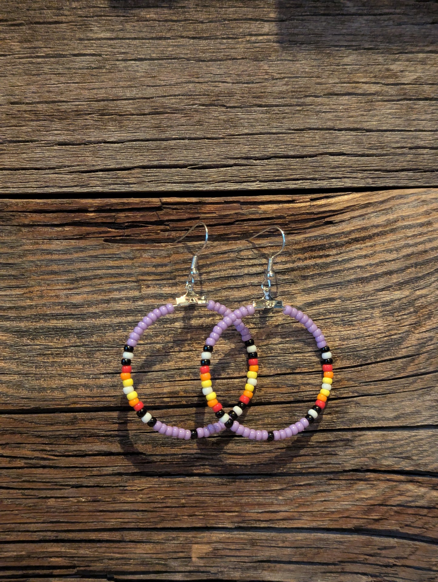 Lavender Sunrise Big Hoops