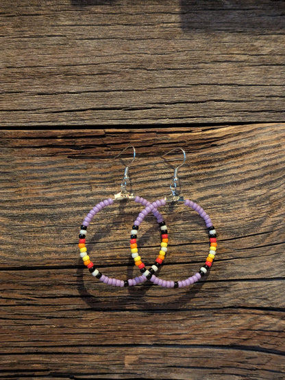 Lavender Sunrise Big Hoops