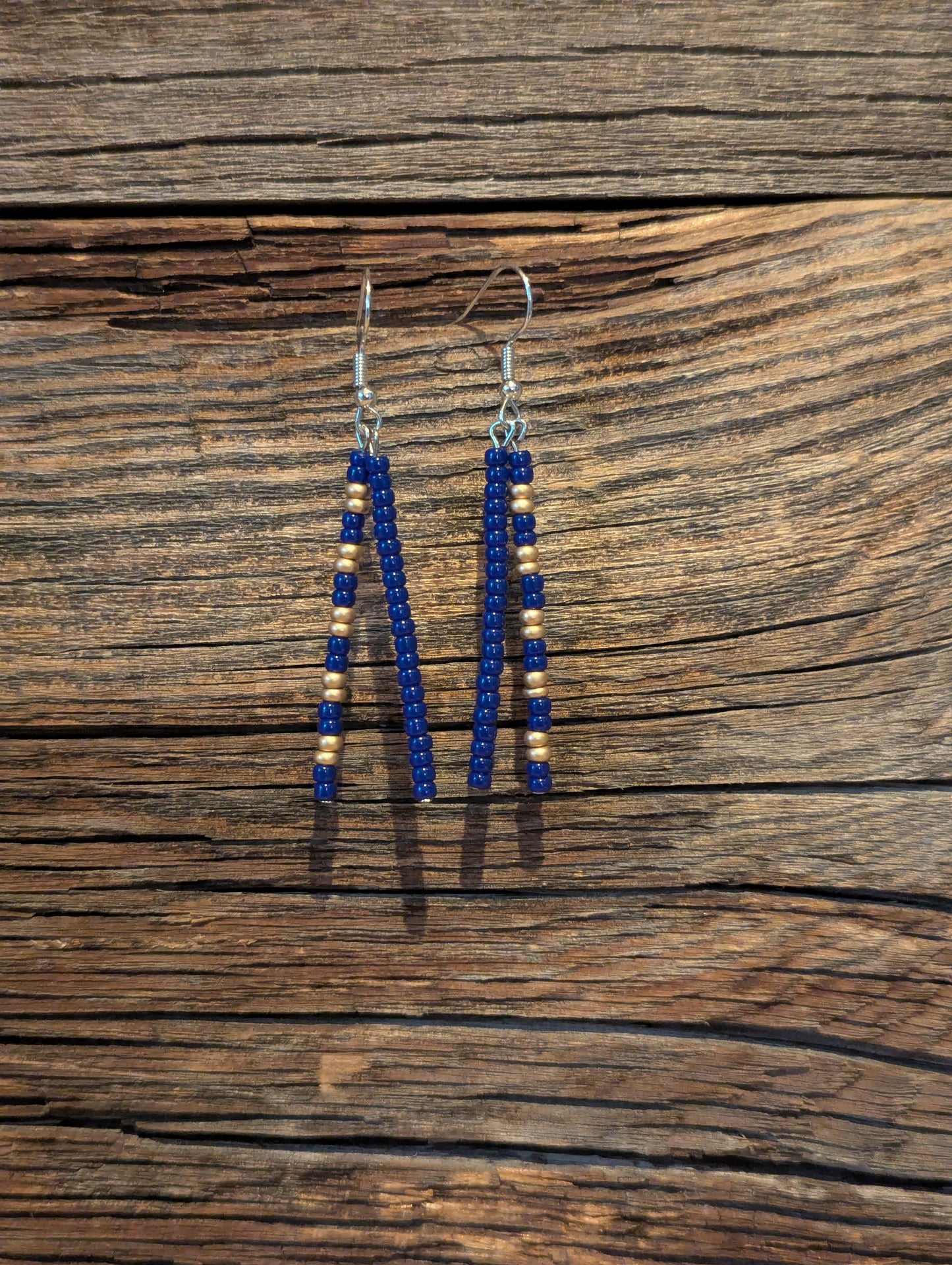Midnight Gold Double Pin Earrings