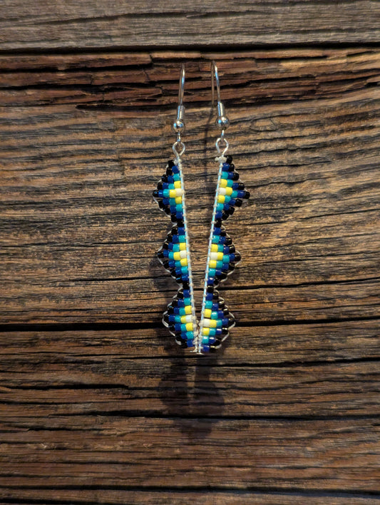 Mountain Lake Reflections Zigzag Earrings