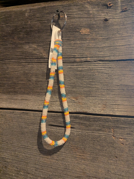 Ocean Breeze Beaded Wristlet Keychain