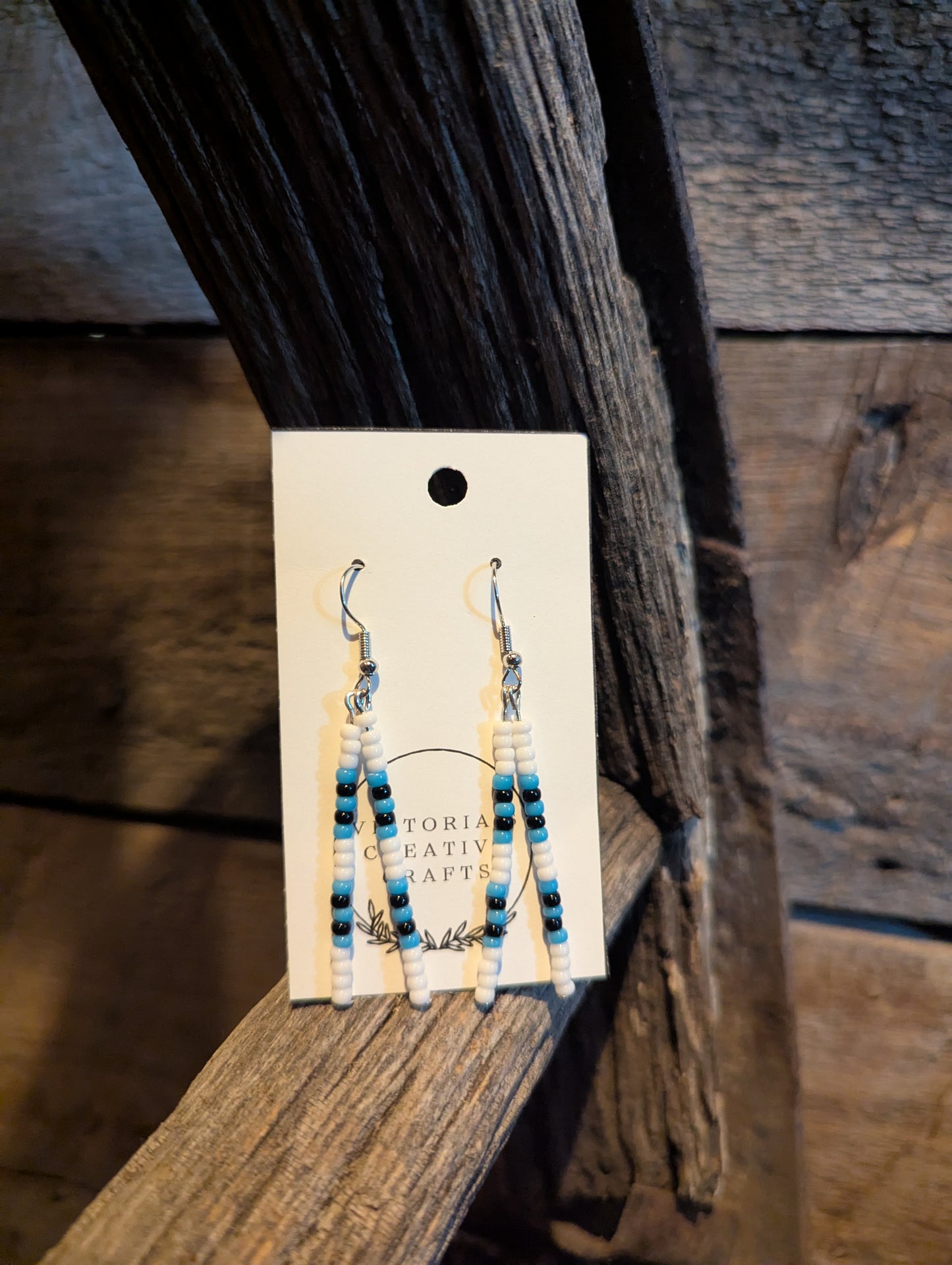 Riverstone Drops Double Pin Earrings
