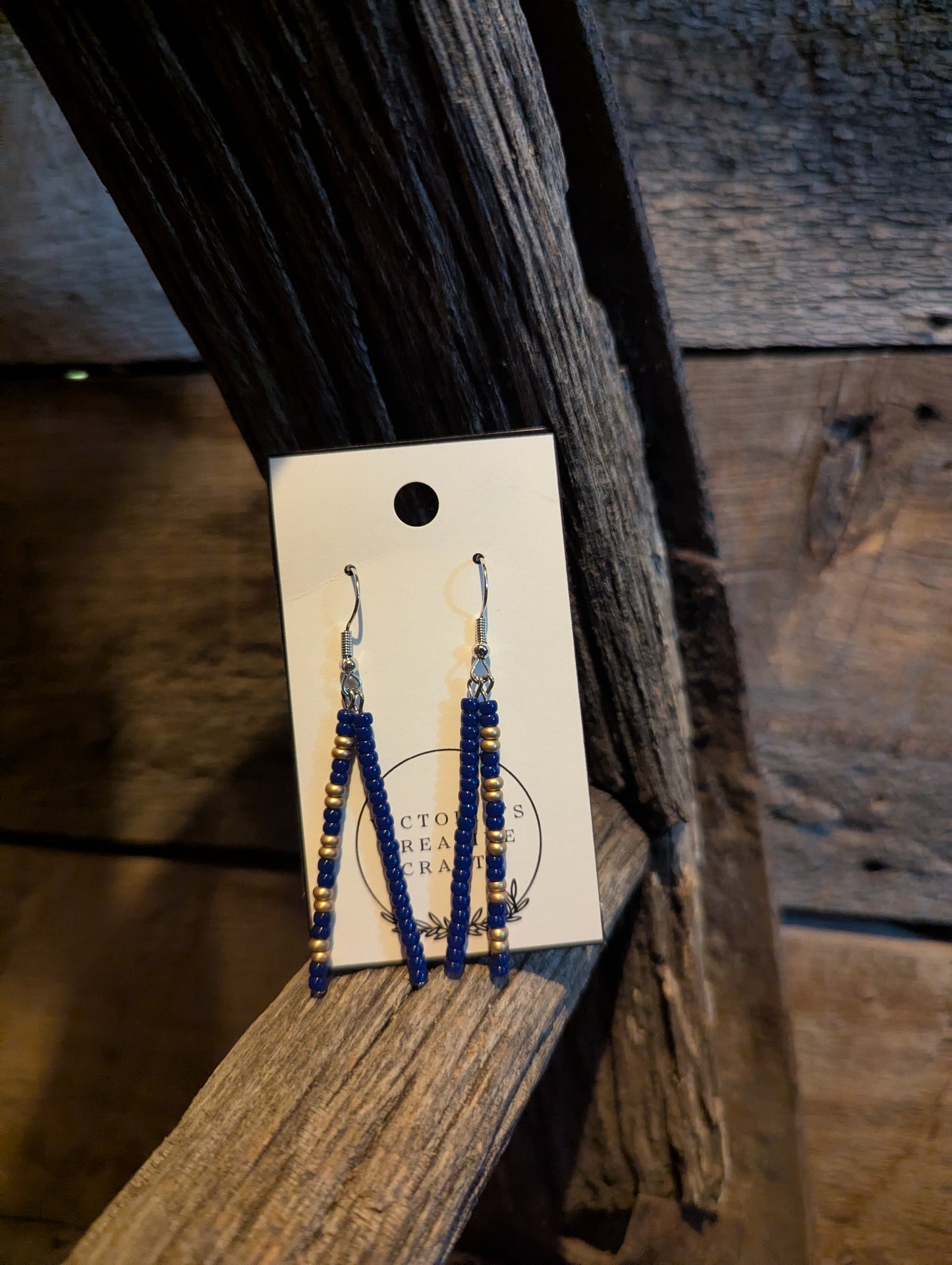Midnight Gold Double Pin Earrings
