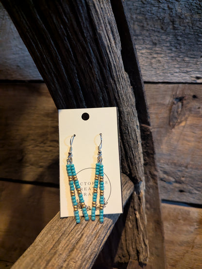 Gold Dust Double Pin Earrings