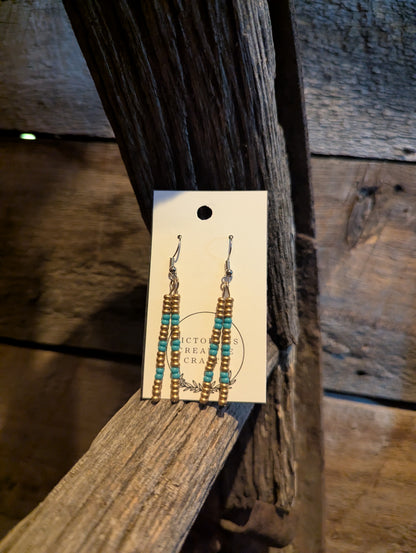 Gold Rush Double Pin Earrings