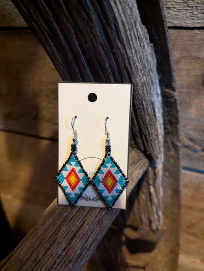 Desert Bloom Diamond Shaped Earrings