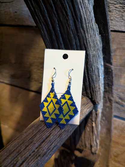 Starburst Diamond Shaped Earrings