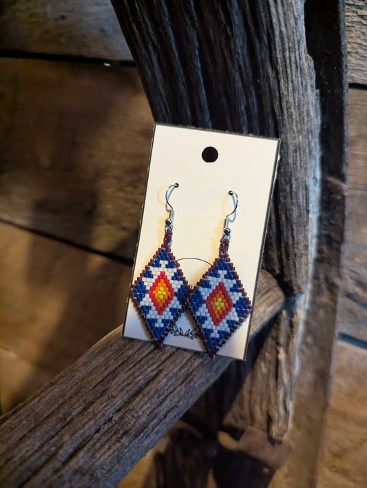 Big Sky Sunset Diamond Shaped Earrings