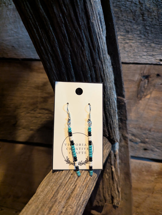 Prairie Sky Stripes Single Pin Earrings
