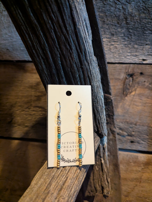 Golden Streams Single Pin Earrings