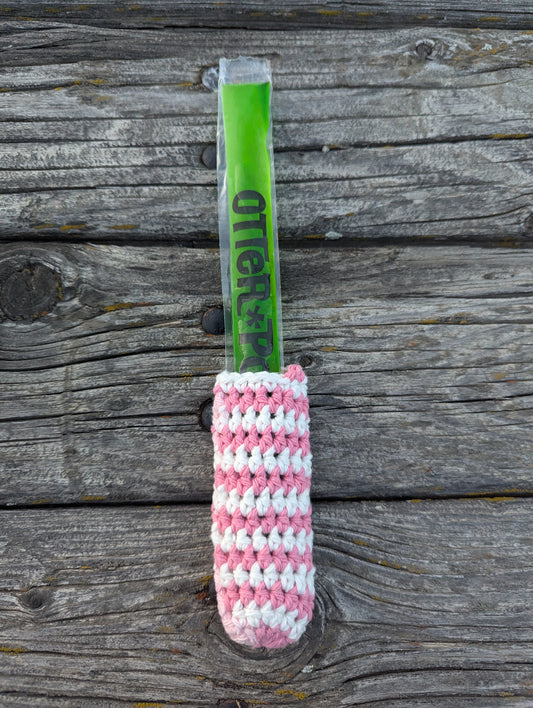 Pink Stripes Popsicle Holder