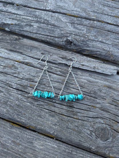 Dahlia Dangles- Silver 2 in