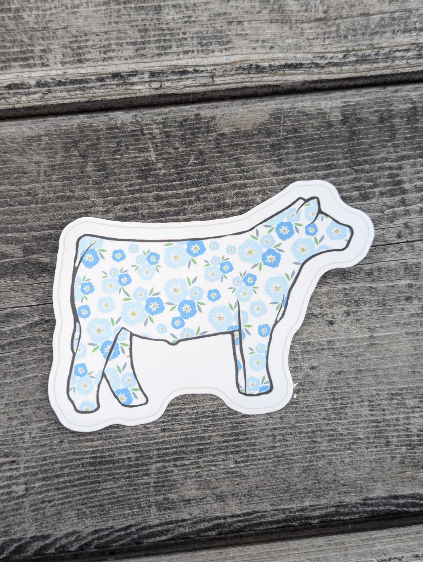 Blue Flowered Steer