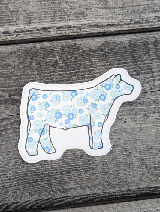 Blue Flowered Steer