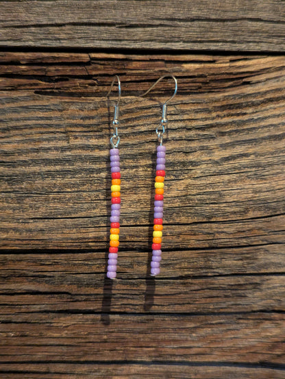 Painted Desert Twilight Single Pin Earrings