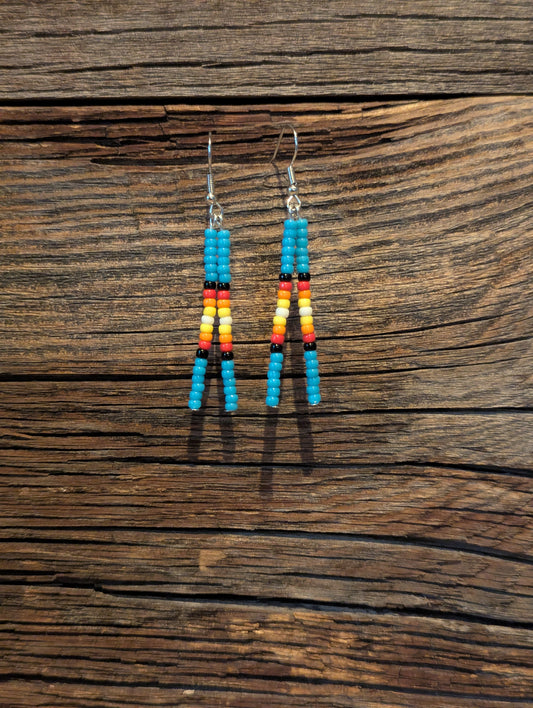 Prairie Fire Double Pin Earrings