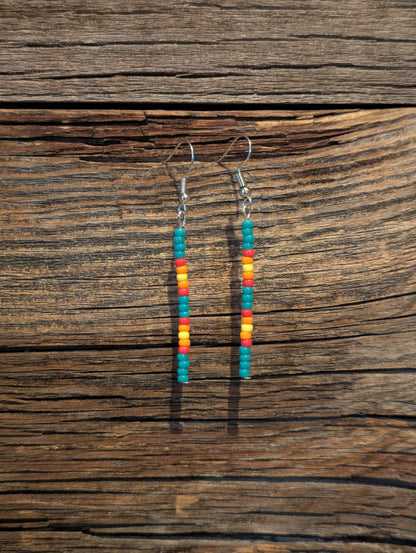 Painted Flicker Single Pin Earrings
