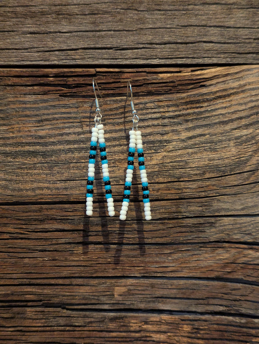 Riverstone Drops Double Pin Earrings