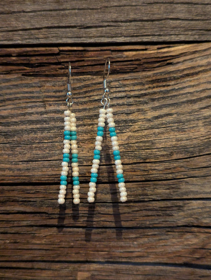 Winter Sky Double Pin Earrings